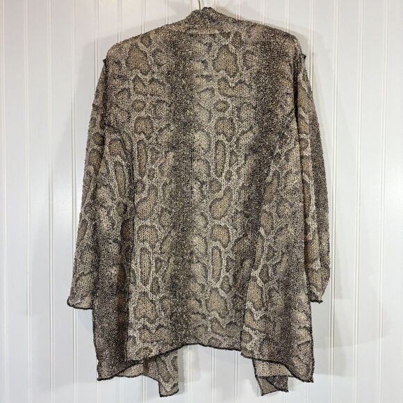 Alfred Dunner Womens Open Front Cardigan Size 1X Sparkle 3/4 Sleeves Lightweight - Picture 2 of 10